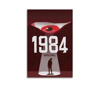 LERIAENHD 1984 George Orwell Book Cover Poster Wall Art Canvas Cover Vintage Poster Decorative Painting for Living Room Bed Room Elegant Aesthetic Poster 20x30inch(50x75cm) Unframe-style