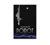 LERIAENHD Agatha Christie's Poirot Poster Wall Art Canvas Cover Vintage Poster Decorative Painting for Living Room Bed Room Elegant Aesthetic Poster 12x18inch(30x45cm) Unframe-style