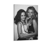LERIAENHD Gossip Girl Poster Wall Art Canvas Cover Vintage Poster Decorative Painting for Living Room Bed Room Elegant Aesthetic Poster 12x18inch(30x45cm) Frame-style
