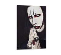 LERIAENHD Marilyn Manson Poster Wall Art Canvas Cover Vintage Poster Decorative Painting for Living Room Bed Room Elegant Aesthetic Poster 16x24inch(40x60cm) Frame-style