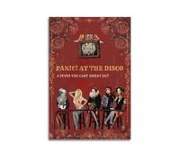LERIAENHD Panic! at The Disco Poster Wall Art Canvas Aesthetic Cover Poster Vintage Decorative Painting for Living Room Bed Room 12x18inch(30x45cm) Unframe-style