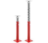 Leriton 2 Pcs House Floor Jack Adjustable, Height Range 19.7"- 33.5", Basement Floor Jacks for Leveling Post Pole for Lifting, Load Capacity up to 4400 Lb(Each), Telescoping, Galvanized(Red)
