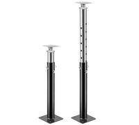 Leriton 2 Pcs House Floor Jack Adjustable, Height Range 19.7"- 33.5", Basement Floor Jacks for Leveling Post Pole for Lifting, Load Capacity up to 4400 Lb(Each), Telescoping, Galvanized(Black)