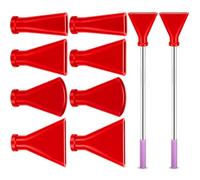 Leriton 2 Set Stainless Steel Straw Blow Nozzles Set Fluid Art Tools with 4 Size Nozzles, Acrylic Pouring Paint Supplies Painting Nozzle Tool Accessories for Fluid Art Bloom and Dutch Pouring