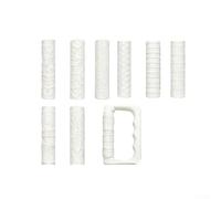 Leriton Texture Roller Collection Includes 8 Patterned Rollers Plus Handle for Creating Roads, Stones, Walls and Other Details in Craft Projects