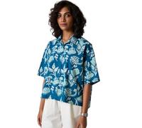 Leriya Fashion Floral Regular Fit Stylish | Long Oversized Women Shirt | Tops for Woman, BLUE, XXL