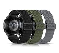 Lerobo Elastic Bands Compatible with Samsung Galaxy Watch 7 6 5 4 40mm 44mm/for Galaxy Watch 6 Classic Band 43mm 47mm/Watch 4 Classic Band 42mm 46mm/5 Pro/Active 2,3 Pack Adjustable Nylon Sport Band