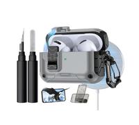 Lerobo for AirPods Pro 2 Case with Cleaner Kit,Hard Protective Cover with Phone Stand Compatible with Magsafe for AirPods Pro 2nd/1st (USB-C/Lightning Cable), Magnetic Lock,Drop Protection, Gray