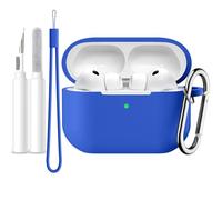 Lerobo for AirPods Pro 3 Case Cover with Cleaner Kit,Silicone Cover Compatible with Apple AirPods Pro 3rd Generation Case for Women and Men,Protective Accessories with Keychain & Lanyard,Glaze Blue