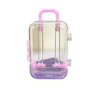 LERONO Dollhouse Miniature Luggage Suitcase Storage Trolley Case Travel Holiday Toy Candy Box Handbag Model for Dolls Accessory