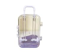LERONO Dollhouse Miniature Luggage Suitcase Storage Trolley Case Travel Holiday Toy Candy Box Handbag Model for Dolls Accessory