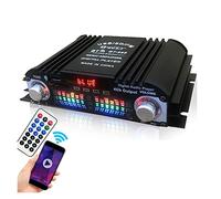 LERORA Car Stereo Amplifier 12V 4 Channel Car Amplifier Subwoofer Amplifier Stereo Box 4 Voice Channel Player Amplificador