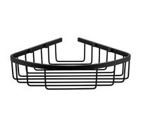 Leros Colore Wall Mounted Corner Basket | Matt Black | Stainless Steel | 270mm x 60mm x 200mm