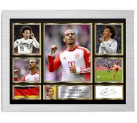 Leroy Sane Signed Autograph Photograph Display - Perfect for Football Fans, A4 Poster + White Frame - Limited Edition Autograph Fan Gift - Collectible Memorabilia Merchandise