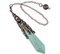 Lerpwig Crystal Pendulum Pointed Pendant Magic Energy Balance Accessory Divination Dowsing Tool Gift Divination Tool, As described