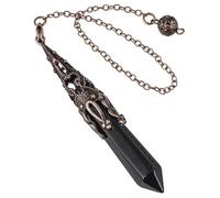 Lerpwig Crystal Pendulum Pointed Pendant Magic Energy Balance Accessory Divination Dowsing Tool Gift Divination Tool, As described
