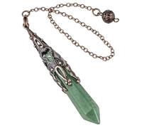 Lerpwig Crystal Pendulum Pointed Pendant Magic Energy Balance Accessory Divination Dowsing Tool Gift Divination Tool, As described