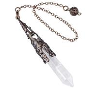 Lerpwig Crystal Pendulum Pointed Pendant Magic Energy Balance Accessory Divination Dowsing Tool Gift Divination Tool, As described