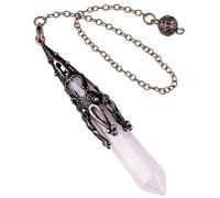 Lerpwig Crystal Pendulum Pointed Pendant Magic Energy Balance Accessory Divination Dowsing Tool Gift Divination Tool, As described