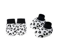 Lerpwige 1 Set Infant Anti Scratch Gloves And Socks Set For Boys Girls Comfortable Cotton Mittens & Booties For Home Travel Comfortable Wear