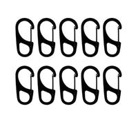 Lerpwige 10 Pcs Stainless Steel D-Shape Carabiner Clip Carabiner Clip Carabiner for Hiking Camping Travel