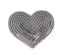 Lerpwige 10 Pieces Heart Shaped Iron on Stains Heart Stains Embroidered Appliquia Glitter Stains for Clothes Clothes Sewing