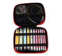Lerpwige 11 Pairs Interchangeable Circular Knitting Needles 3 5mm-10mm Colorful Knitting Needles Set for Sweaters Socks Craft Accessories