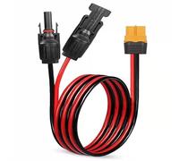 Lerpwige 12AWG Solar to XT60 Charging Cable with High Efficiency Current Transfer for Outdoor Adventures
