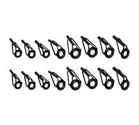 Lerpwige 16Pcs Fishings Rod Tip Replacement Ceramic Rings Guide Tip Fishings Rod Repair Part For Saltwater Freshwater Guide
