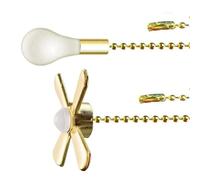 Lerpwige 2 Pack Multifunctional Ceiling Decore Pull Chains Decorative Light Bulbs Ornament Steel Texture Lighting Hanging Pendant