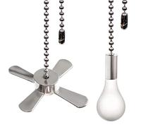 Lerpwige 2 Pack Multifunctional Ceiling Decore Pull Chains Decorative Light Bulbs Ornament Steel Texture Lighting Hanging Pendant