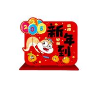 Lerpwige 2025 New Year Table Decorations Wood 2025 Office Ornaments Redness Holiday Supplies Snake Table Decorations