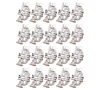 Lerpwige 20pcs Retro Cassette Tape Musical Instrument Charms in Antique Silver for Creative Jewellery and Tibetan Style Acts