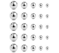 Lerpwige 25pcs Alloy Balls Professional Body Piercing Tool Suitable for Industrial Long Abdominal Piercing