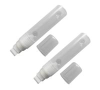 Lerpwige 2Pieces Empty Paint Pen Flat Or Round Tip Refillable Empty Marker For Painting On Wood Fabric Stone Ceramic Metal Glass Detailing Markers