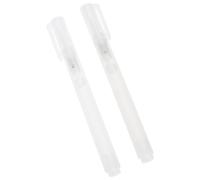 Lerpwige 2Pieces Empty Paint Pen Flat Or Round Tip Refillable Empty Marker For Painting On Wood Fabric Stone Ceramic Metal Glass Detailing Markers