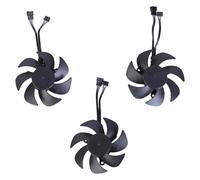 Lerpwige 3 Pack 80mm 4 Pin Graphics Card Fans for RTX3060 Efficient Cooling and Service Enhancement GPU PLA09215S12H