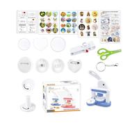 Lerpwige 3In1 Manual Kids Badge Maker Machine For Badges Fridge Magnets Child Safe Creative Art Craft Toy With Accessories Children Badge Press Machine