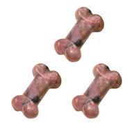Lerpwige 3pcs Natural Crystal Stone Dog Bone Figures Portable Accessory for Crafts and Elegant Home Decoration