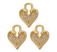 Lerpwige 3pcs Retro French Styles Heart Pendant French Vintage Heart Pendant Charm Designed for Craft Fashion Enthusiasts