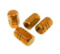 Lerpwige 4 Pcs Aluminum Wheel Valve Caps with Rubber Seals Airtight Tire Protection Strip Covers for Vehicle Tyres