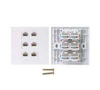 Lerpwige 86 Type Computer Socket Panel CAT5E Network Module RJ45 Cable Interface Outlet