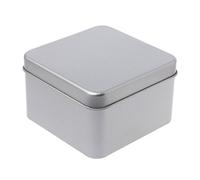 Lerpwige 9x9cm Small Metal Tin Silver Storage Box For Case Organizer For Money Coin Candy Trinket Boxes Jewelry Travel Bag Jewellery Gifts Watch Small For Men Girls Gift Watch Case Necklace Gift