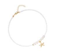 Lerpwige Adjustable Sea Starfish Necklace Beads Design 4 Styles for Casual and Evening Outfits Sea Starfish Pendant Necklace, one size, As described, As described