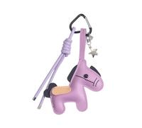 Lerpwige Adorable Cartoon Horse PU Leather Keychain Elegant Bag Charm Soft Practical Bag Accessory Portable Women Bag Ornament