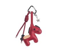 Lerpwige Adorable Cartoon Horse PU Leather Keychain Elegant Bag Charm Soft Practical Bag Accessory Portable Women Bag Ornament