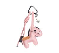Lerpwige Adorable Cartoon Horse PU Leather Keychain Elegant Bag Charm Soft Practical Bag Accessory Portable Women Bag Ornament