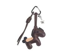Lerpwige Adorable Cartoon Horse PU Leather Keychain Elegant Bag Charm Soft Practical Bag Accessory Portable Women Bag Ornament