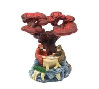 Lerpwige Aquarium Resin Lingzhi Tree Figure Fish Tank Orament Shrimp Fish Hideout House Landscape Cave Underwater Safe Decorations