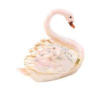 Lerpwige Artistic Birds Design Decorative Rings Box Jewelry Organizers for Couples with Soft Touch Coating and Spacious Interior Elegant Birds Jewelry Holder